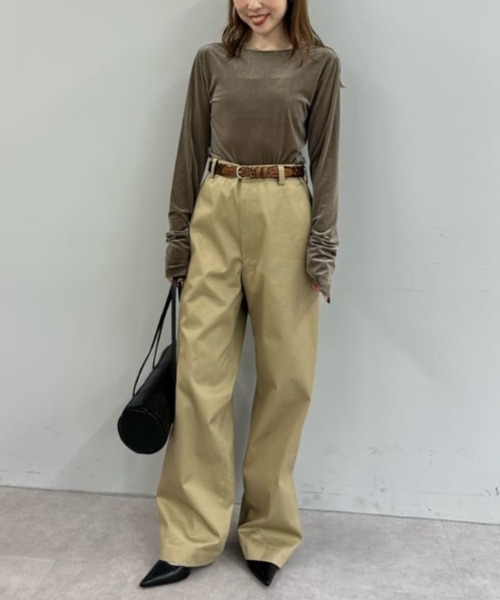 シアーベロアバックシャンカットソー（Tシャツ/カットソー