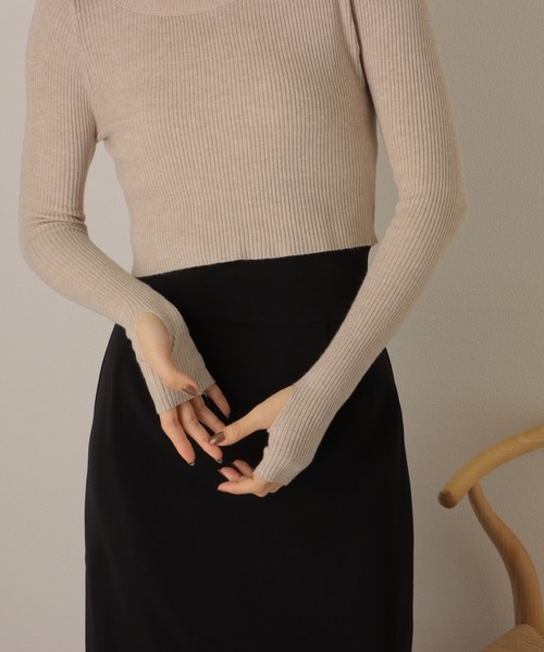 お*)様 louren / 新品 cut sleeve turtle knit louren cut sleeve turtle knit dress - メルカリ