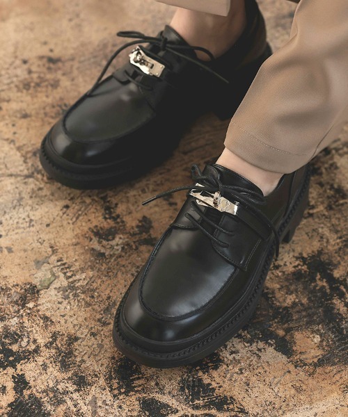 DONOBAN（ドノバン）の「レースアップローファー（ローファー・レディース・ブラック・37/35/39）」の4枚目の写真