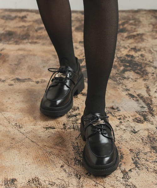 DONOBAN（ドノバン）の「レースアップローファー（ローファー・レディース・ブラック・37/35/39）」の7枚目の写真