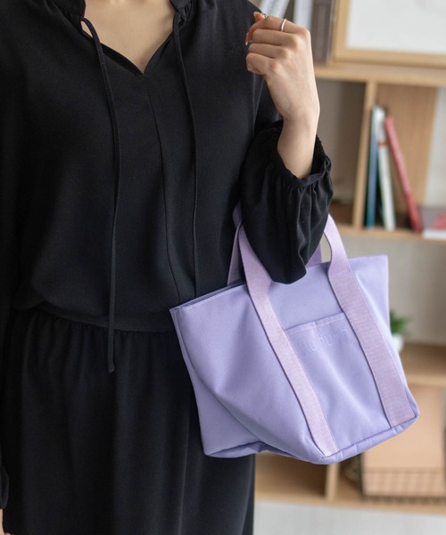 HusHusH（ハッシュアッシュ）の「HusHusH ロゴ入り トートバッグ（トートバッグ・レディース・パープル/グレー/ピンク・フリー）」の11枚目の写真