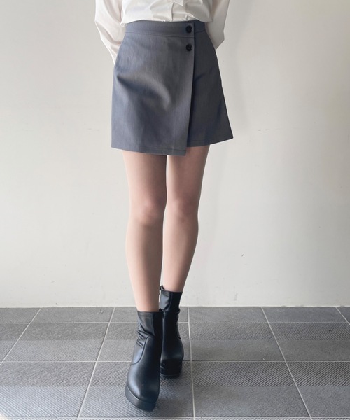 one way（ワンウェイ）の「【 セットアップ対応アイテム】ラップスカート（スカート・レディース・ブラック/グレー/グレー系その他2/グレー系その他・FREE）」の3枚目の写真