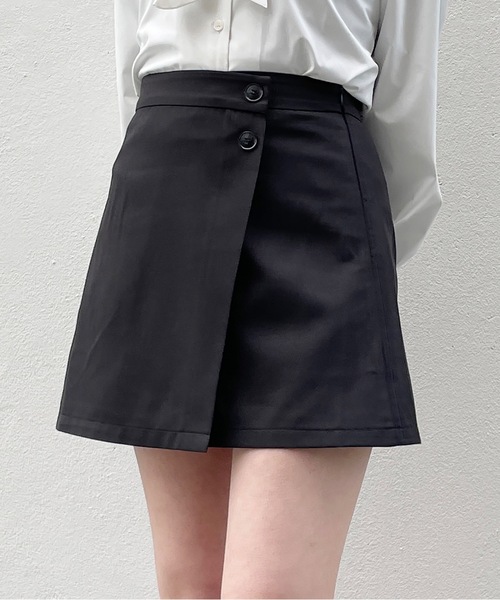 one way（ワンウェイ）の「【 セットアップ対応アイテム】ラップスカート（スカート・レディース・ブラック/グレー/グレー系その他2/グレー系その他・FREE）」の2枚目の写真