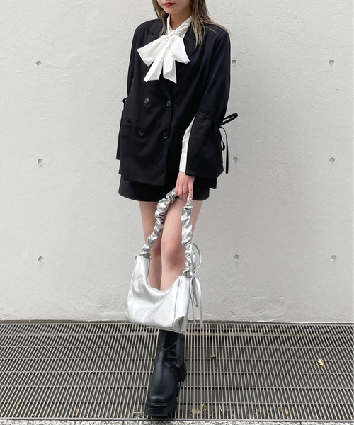 one way（ワンウェイ）の「【 セットアップ対応アイテム】ラップスカート（スカート・レディース・ブラック/グレー/グレー系その他2/グレー系その他・FREE）」の8枚目の写真