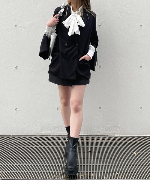 one way（ワンウェイ）の「【 セットアップ対応アイテム】ラップスカート（スカート・レディース・ブラック/グレー/グレー系その他2/グレー系その他・FREE）」の10枚目の写真