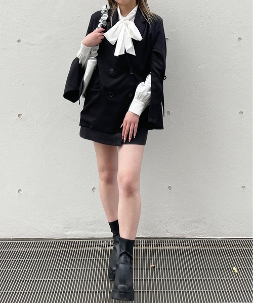 one way（ワンウェイ）の「【 セットアップ対応アイテム】ラップスカート（スカート・レディース・ブラック/グレー/グレー系その他2/グレー系その他・FREE）」の9枚目の写真