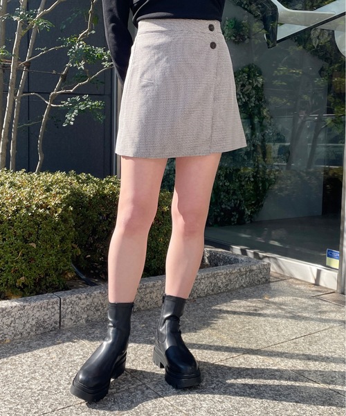 one way（ワンウェイ）の「【 セットアップ対応アイテム】ラップスカート（スカート・レディース・ブラック/グレー/グレー系その他2/グレー系その他・FREE）」の17枚目の写真