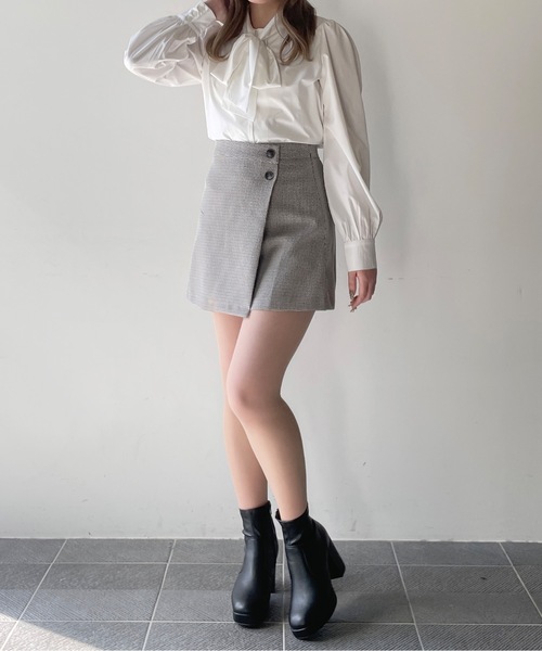 one way（ワンウェイ）の「【 セットアップ対応アイテム】ラップスカート（スカート・レディース・ブラック/グレー/グレー系その他2/グレー系その他・FREE）」の19枚目の写真