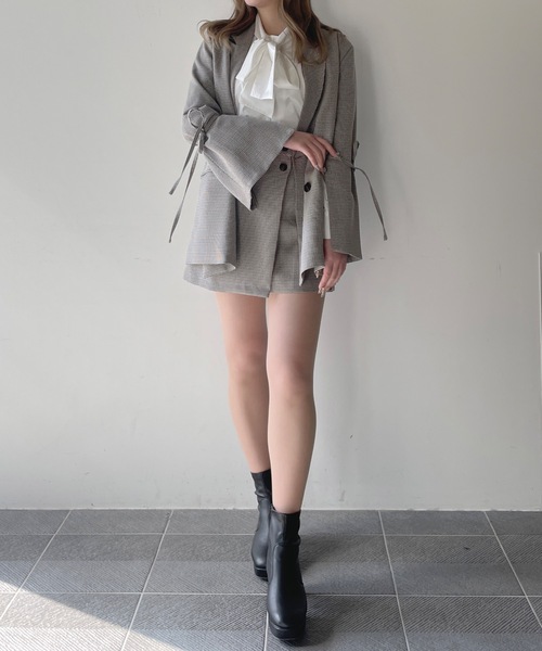 one way（ワンウェイ）の「【 セットアップ対応アイテム】ラップスカート（スカート・レディース・ブラック/グレー/グレー系その他2/グレー系その他・FREE）」の21枚目の写真