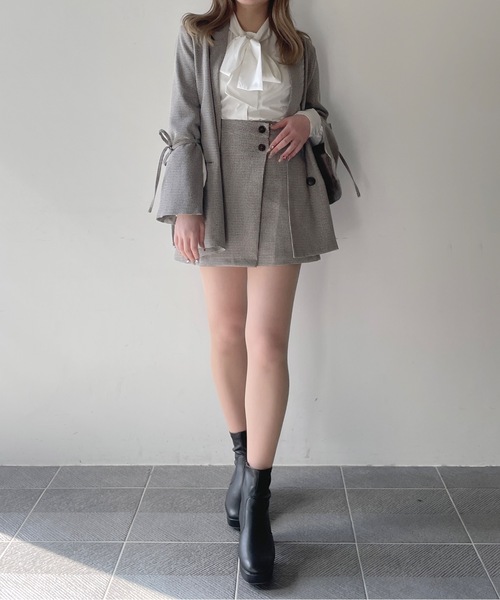 one way（ワンウェイ）の「【 セットアップ対応アイテム】ラップスカート（スカート・レディース・ブラック/グレー/グレー系その他2/グレー系その他・FREE）」の22枚目の写真