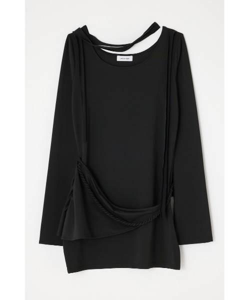 LAGUA GEM（ラグアジェム）の「DROP POINT CUT ミニワンピース（ワンピース・レディース・レッド/ブラック/杢グレー・SMALL/MEDIUM）」の10枚目の写真