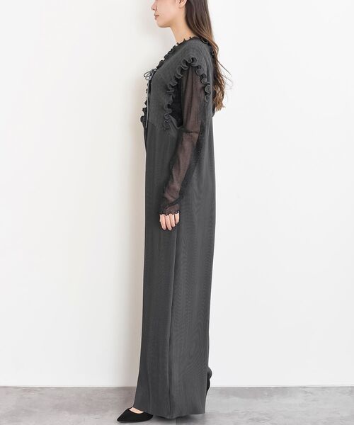 rps（アールピーエス）の「レースアッププリーツオールインワン（サロペット/オーバーオール・レディース・ブラック/チャコールグレー・フリー）」の20枚目の写真