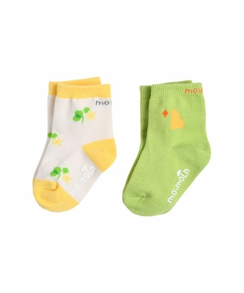 moimoln(モイモルン)の「【2点セット】スプリングソックス(ソックス/靴下・キッズ・イエロー・10cm/12cm/14cm/16cm/18cm)」の1枚目の写真