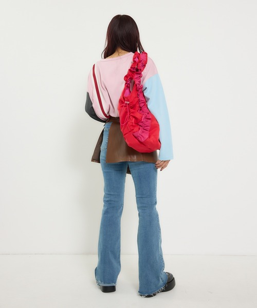 RODEO CROWNS WIDE BOWL（ロデオクラウンズワイドボウル）の「custom rib ロングスリーブTシャツ（Tシャツ/カットソー・レディース・ライトピンク/チャコールグレー/サックスブルー・FREE）」の9枚目の写真