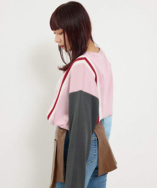 RODEO CROWNS WIDE BOWL（ロデオクラウンズワイドボウル）の「custom rib ロングスリーブTシャツ（Tシャツ/カットソー・レディース・ライトピンク/チャコールグレー/サックスブルー・FREE）」の14枚目の写真