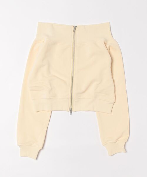 STYLEBLOCK（スタイルブロック）の「スウェットWジップオフショルトップス（Tシャツ/カットソー・レディース・ブラック/グレー/ブラウン/アイボリー・M）」の2枚目の写真