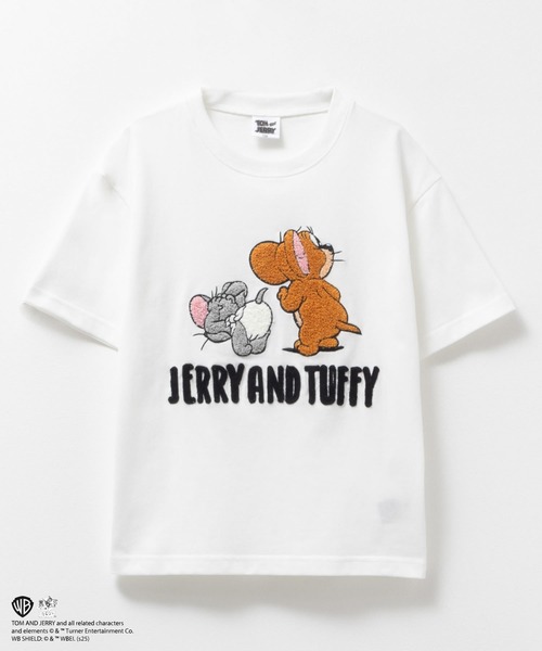セール】TOM&JERRY サガラ刺繍 ワッペンTシャツ（Tシャツ/カットソー