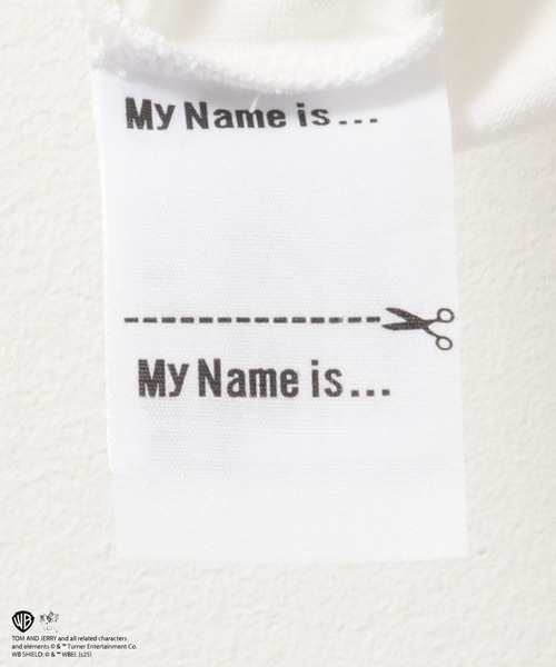 Tom＆Jerry（トムアンドジェリー）の「TOM&JERRY サガラ刺繍 ワッペンTシャツ（Tシャツ/カットソー・キッズ・オフホワイト/チャコールグレー/イエロー/サックスブルー・120/110/100/160/150/140/130）」の7枚目の写真