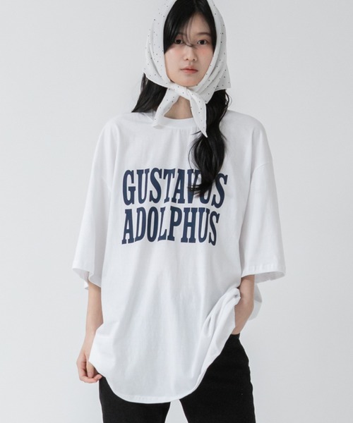 セール】オーバーサイズ半袖ロゴプリントTシャツ/ロゴ プリン ト