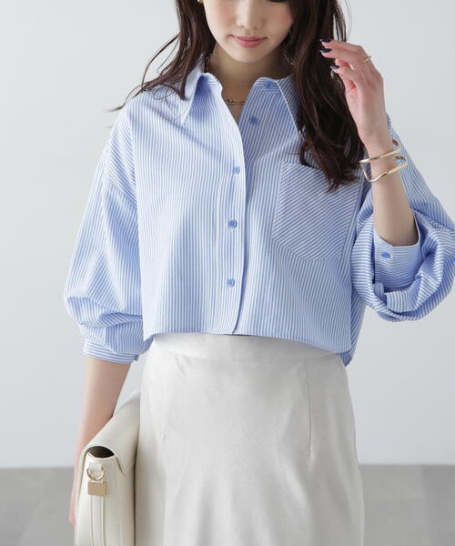 FREE'S MART（フリーズマート）の「◆バックレースアップショート丈シャツ（シャツ/ブラウス・レディース・ピンク/ホワイト/グレー/ブルー系その他・FREE）」の20枚目の写真