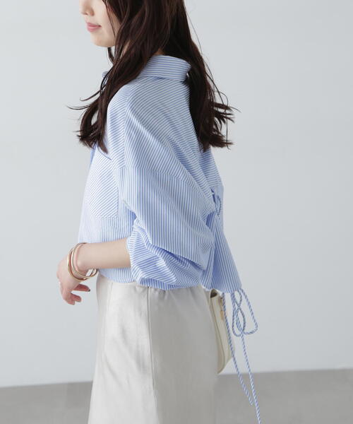 FREE'S MART（フリーズマート）の「◆バックレースアップショート丈シャツ（シャツ/ブラウス・レディース・ピンク/ホワイト/グレー/ブルー系その他・FREE）」の19枚目の写真