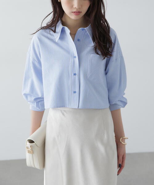 FREE'S MART（フリーズマート）の「◆バックレースアップショート丈シャツ（シャツ/ブラウス・レディース・ピンク/ホワイト/グレー/ブルー系その他・FREE）」の15枚目の写真