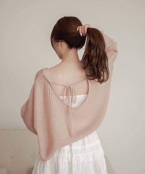 Ambre Neige(アンブルネージュ)の「flare sleeve knit tops / フレアスリーブニットトップス(ニット/セーター・レディース・アイボリー/ライトグリーン/ピンクベージュ・FREE)」の16枚目の写真