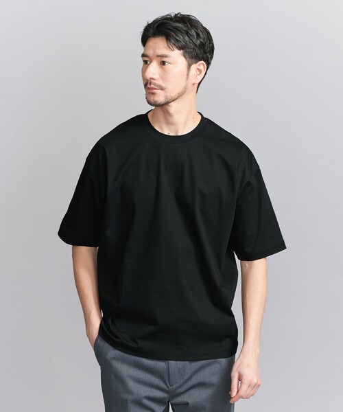 BEAUTY&YOUTH UNITED ARROWS(ビューティーアンドユースユナイテッドアローズ)の「【WEB限定 WARDROBE SMART】NORITAKE リラックス テーパード Tシャツ(Tシャツ/カットソー・メンズ・ホワイト/ダークグレー/ネイビー/ブラック・S/M/L/XL)」の2枚目の写真