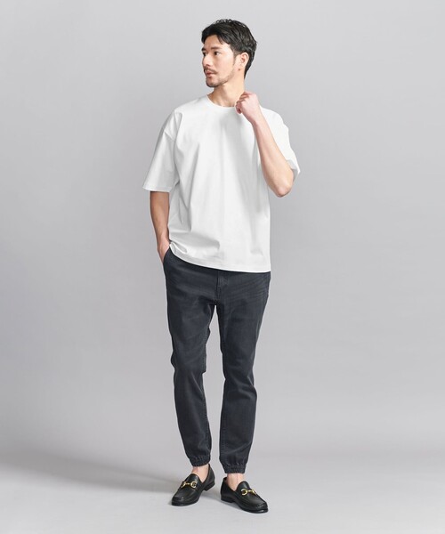 BEAUTY&YOUTH UNITED ARROWS(ビューティーアンドユースユナイテッドアローズ)の「【WEB限定 WARDROBE SMART】NORITAKE リラックス テーパード Tシャツ(Tシャツ/カットソー・メンズ・ホワイト/ダークグレー/ネイビー/ブラック・S/M/L/XL)」の8枚目の写真