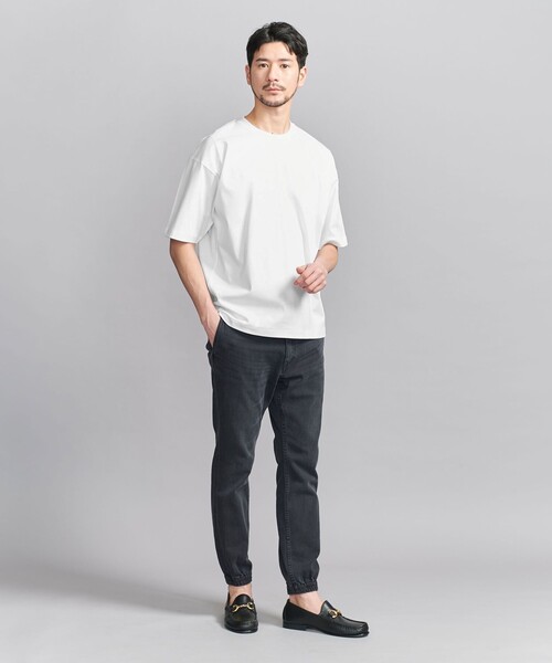 BEAUTY&YOUTH UNITED ARROWS(ビューティーアンドユースユナイテッドアローズ)の「【WEB限定 WARDROBE SMART】NORITAKE リラックス テーパード Tシャツ(Tシャツ/カットソー・メンズ・ホワイト/ダークグレー/ネイビー/ブラック・S/M/L/XL)」の9枚目の写真