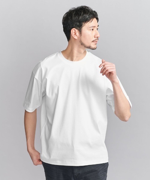 BEAUTY&YOUTH UNITED ARROWS(ビューティーアンドユースユナイテッドアローズ)の「【WEB限定 WARDROBE SMART】NORITAKE リラックス テーパード Tシャツ(Tシャツ/カットソー・メンズ・ホワイト/ダークグレー/ネイビー/ブラック/ライトグレー・S/M/L/XL)」の1枚目の写真