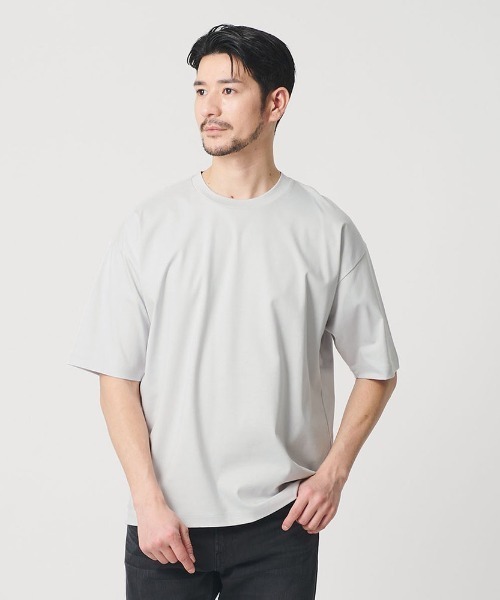 BEAUTY&YOUTH UNITED ARROWS(ビューティーアンドユースユナイテッドアローズ)の「【WEB限定 WARDROBE SMART】NORITAKE リラックス テーパード Tシャツ(Tシャツ/カットソー・メンズ・ホワイト/ダークグレー/ネイビー/ブラック/ライトグレー・S/M/L/XL)」の3枚目の写真