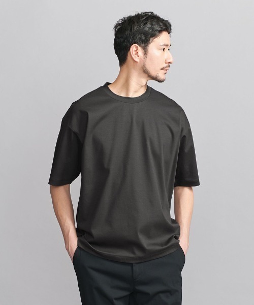 BEAUTY&YOUTH UNITED ARROWS(ビューティーアンドユースユナイテッドアローズ)の「【WEB限定 WARDROBE SMART】NORITAKE リラックス テーパード Tシャツ(Tシャツ/カットソー・メンズ・ホワイト/ダークグレー/ネイビー/ブラック/ライトグレー・S/M/L/XL)」の4枚目の写真