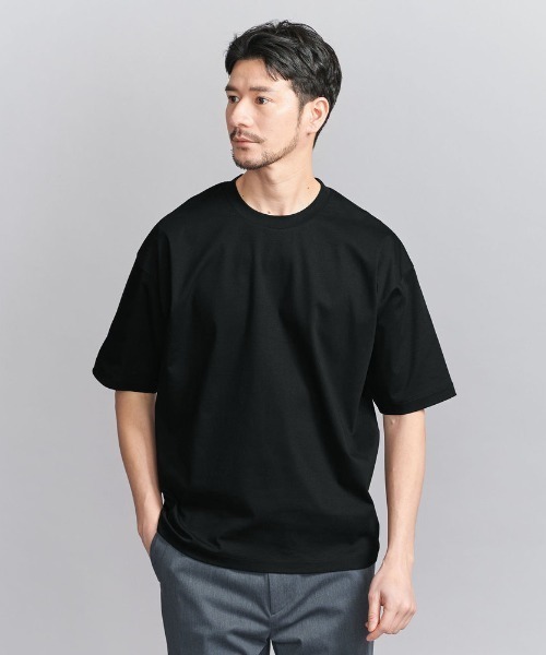 BEAUTY&YOUTH UNITED ARROWS(ビューティーアンドユースユナイテッドアローズ)の「【WEB限定 WARDROBE SMART】NORITAKE リラックス テーパード Tシャツ(Tシャツ/カットソー・メンズ・ホワイト/ダークグレー/ネイビー/ブラック/ライトグレー・S/M/L/XL)」の2枚目の写真
