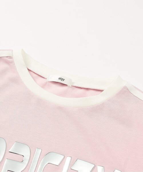 algy（アルジー）の「メタルロゴBIG半袖T（Tシャツ/カットソー・キッズ・ネイビー/ピンク/オフホワイト・XX-SMALL/X-SMALL/MEDIUM/SMALL）」の9枚目の写真