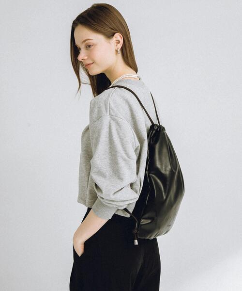 URBAN RESEARCH Sonny Label（アーバンリサーチサニーレーベル）の「エンボスロゴナップサック（バックパック/リュック・レディース・ブラック/アイボリー・ONE）」の7枚目の写真