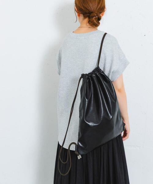 URBAN RESEARCH Sonny Label（アーバンリサーチサニーレーベル）の「エンボスロゴナップサック（バックパック/リュック・レディース・ブラック/アイボリー・ONE）」の8枚目の写真