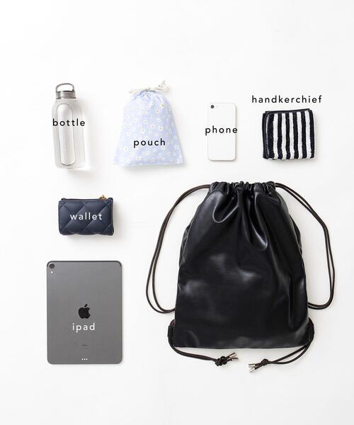 URBAN RESEARCH Sonny Label（アーバンリサーチサニーレーベル）の「エンボスロゴナップサック（バックパック/リュック・レディース・ブラック/アイボリー・ONE）」の10枚目の写真