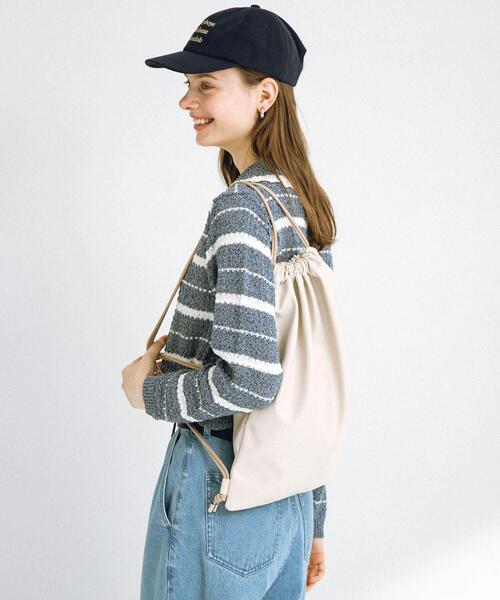 URBAN RESEARCH Sonny Label（アーバンリサーチサニーレーベル）の「エンボスロゴナップサック（バックパック/リュック・レディース・ブラック/アイボリー・ONE）」の17枚目の写真