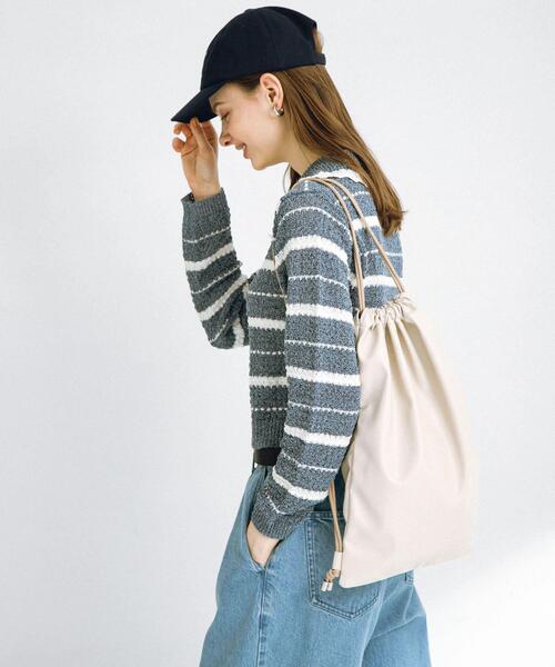 URBAN RESEARCH Sonny Label（アーバンリサーチサニーレーベル）の「エンボスロゴナップサック（バックパック/リュック・レディース・ブラック/アイボリー・ONE）」の18枚目の写真