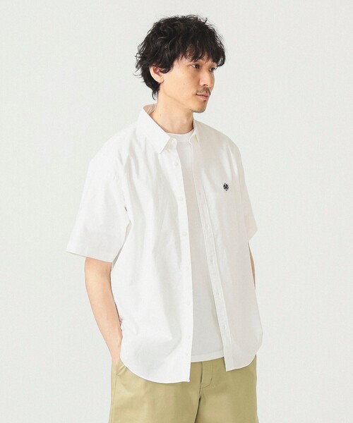 BEAMS（ビームス）の「ストレッチ エンブレム ボタンダウンシャツ（シャツ/ブラウス・メンズ・ライトグレー/ホワイト/サックスブルー・SMALL/MEDIUM/LARGE/X-LARGE/XX-LARGE）」の14枚目の写真