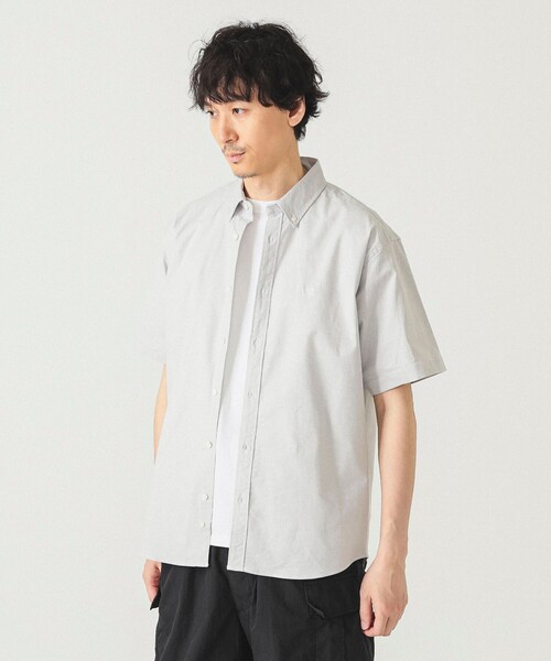 BEAMS（ビームス）の「ストレッチ エンブレム ボタンダウンシャツ（シャツ/ブラウス・メンズ・ライトグレー/ホワイト/サックスブルー・SMALL/MEDIUM/LARGE/X-LARGE/XX-LARGE）」の19枚目の写真