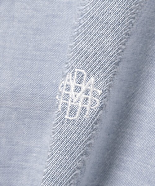 BEAMS（ビームス）の「ストレッチ エンブレム ボタンダウンシャツ（シャツ/ブラウス・メンズ・ライトグレー/ホワイト/サックスブルー・SMALL/MEDIUM/LARGE/X-LARGE/XX-LARGE）」の6枚目の写真