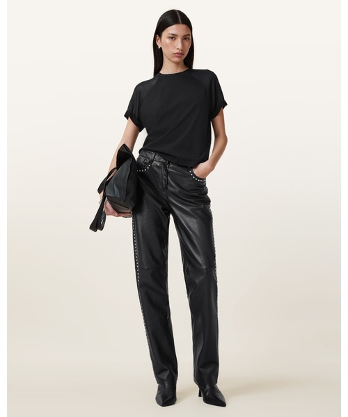 ALLSAINTS（オールセインツ）の「ANNIE CREW NECK T-SHIRT | ANNIE クルー ネック Tシャツ（Tシャツ/カットソー・レディース・ブラック・S/M/XS/L）」の4枚目の写真