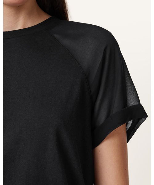ALLSAINTS（オールセインツ）の「ANNIE CREW NECK T-SHIRT | ANNIE クルー ネック Tシャツ（Tシャツ/カットソー・レディース・ブラック・S/M/XS/L）」の5枚目の写真