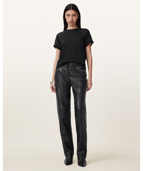 ALLSAINTS（オールセインツ）の「ANNIE CREW NECK T-SHIRT | ANNIE クルー ネック Tシャツ（Tシャツ/カットソー・レディース・ブラック・S/M/XS/L）」の6枚目の写真