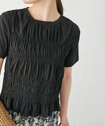 フロントシャーリングTシャツ