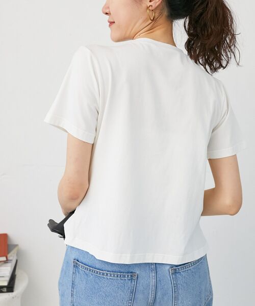 le.coeur blanc（ルクールブラン）の「フロントシャーリングTシャツ（Tシャツ/カットソー・レディース・オフホワイト/ブラック・38）」の22枚目の写真