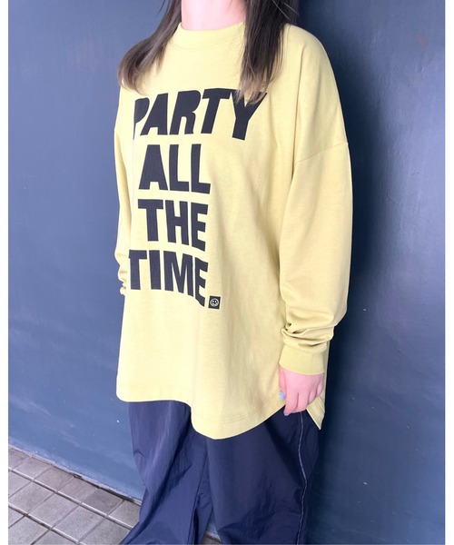 WORLD WIDE LOVE!（ワールドワイドラブ）の「ヘンリーネックラウンドTEE（Tシャツ/カットソー・レディース・イエロー/オフホワイト/ブラック・1）」の3枚目の写真