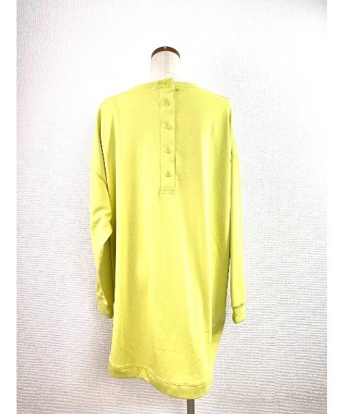 WORLD WIDE LOVE!（ワールドワイドラブ）の「ヘンリーネックラウンドTEE（Tシャツ/カットソー・レディース・イエロー/オフホワイト/ブラック・1）」の14枚目の写真